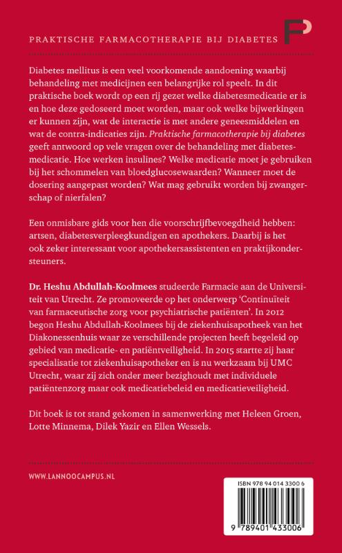 Praktische farmacotherapie bij diabetes achterkant