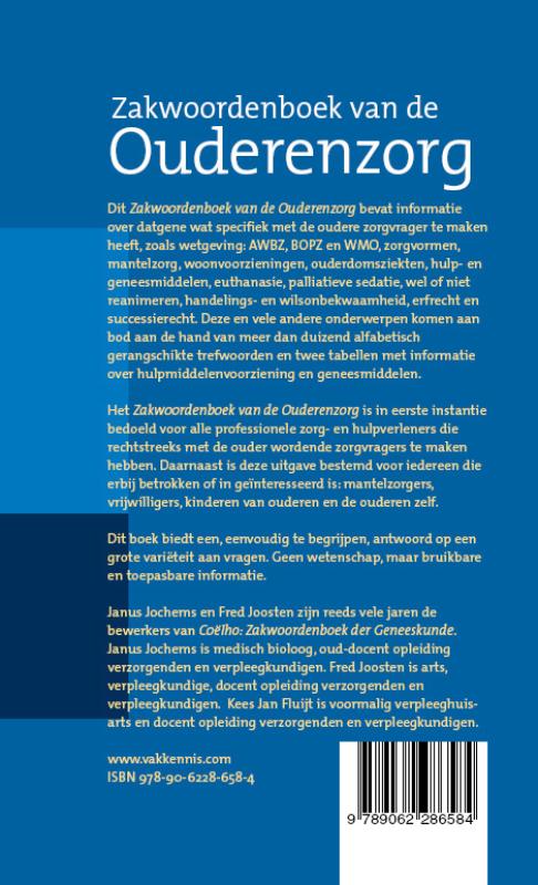 Zakwoordenboek Van De Ouderenzorg achterkant