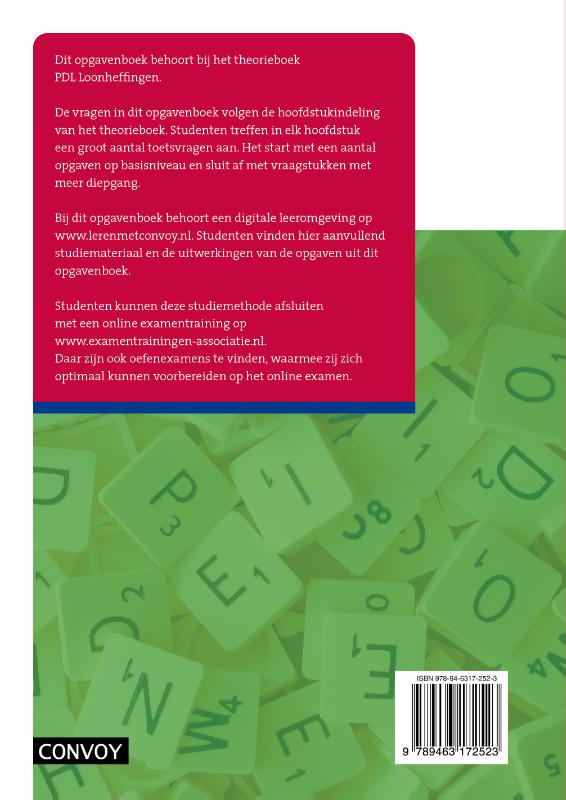 PDL Loonheffingen Opgavenboek 2021-2022 achterkant