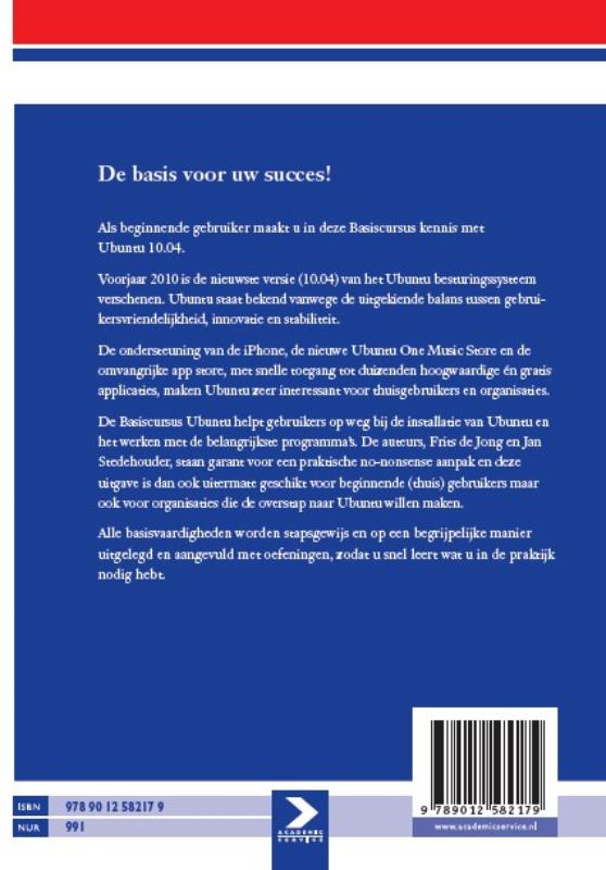Basiscursus Ubuntu achterkant