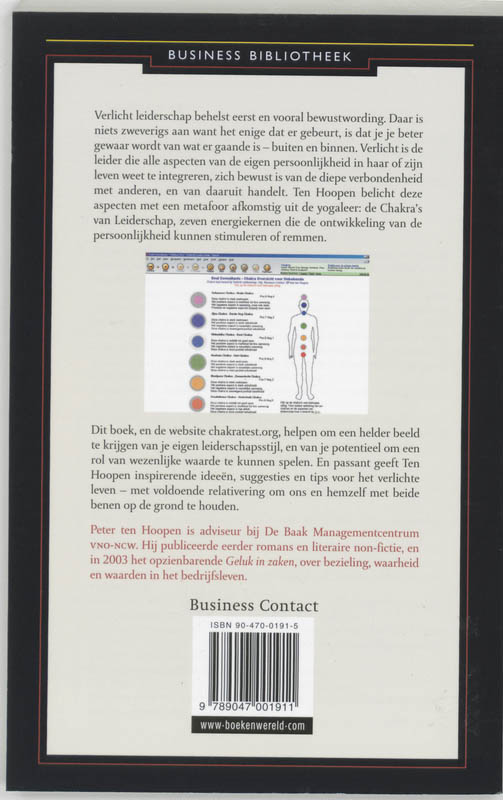 De verlichte leider / Business bibliotheek achterkant