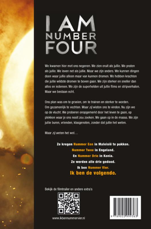 Ik ben nummer Vier / De Loriënkronieken / 1 achterkant