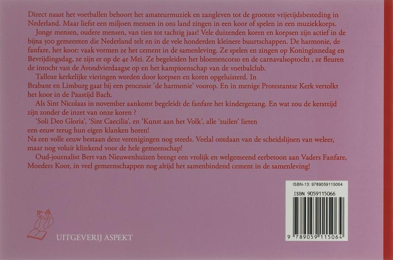 Vaders fanfare, Moeders koor achterkant