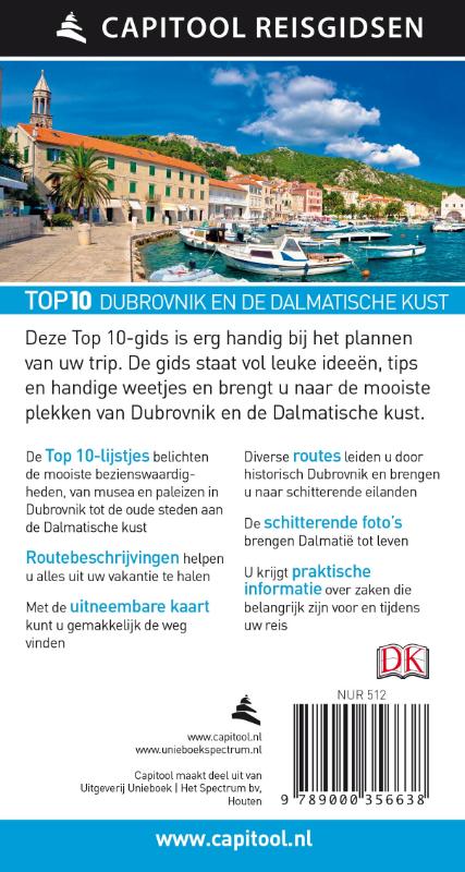Dubrovnik / Capitool Reisgidsen Top 10 achterkant