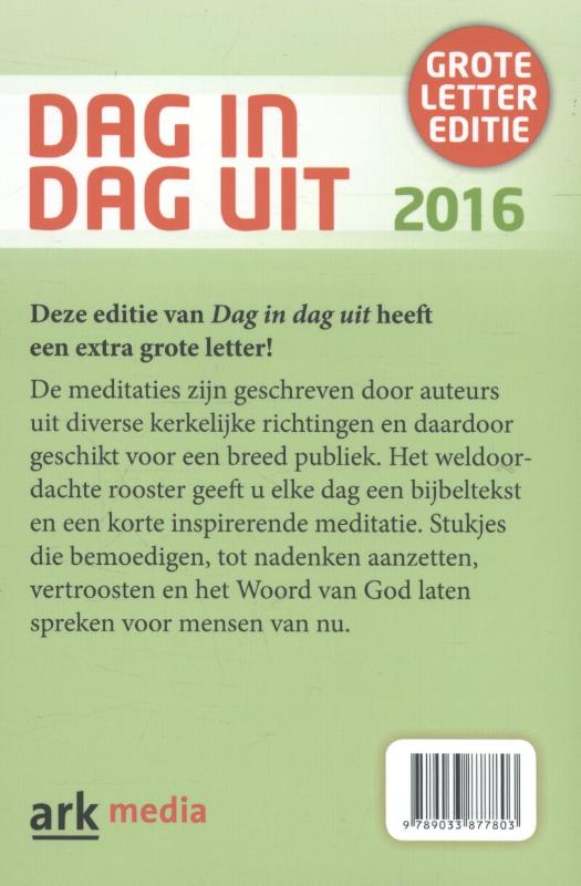 Dag in dag uit 2016 achterkant