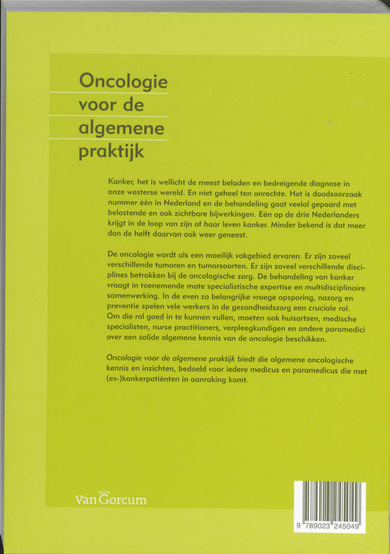 Oncologie voor de algemene praktijk achterkant