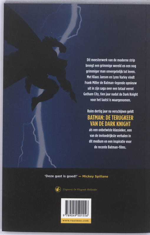 Batman  / De Terugkeer Van De Dark Knight achterkant