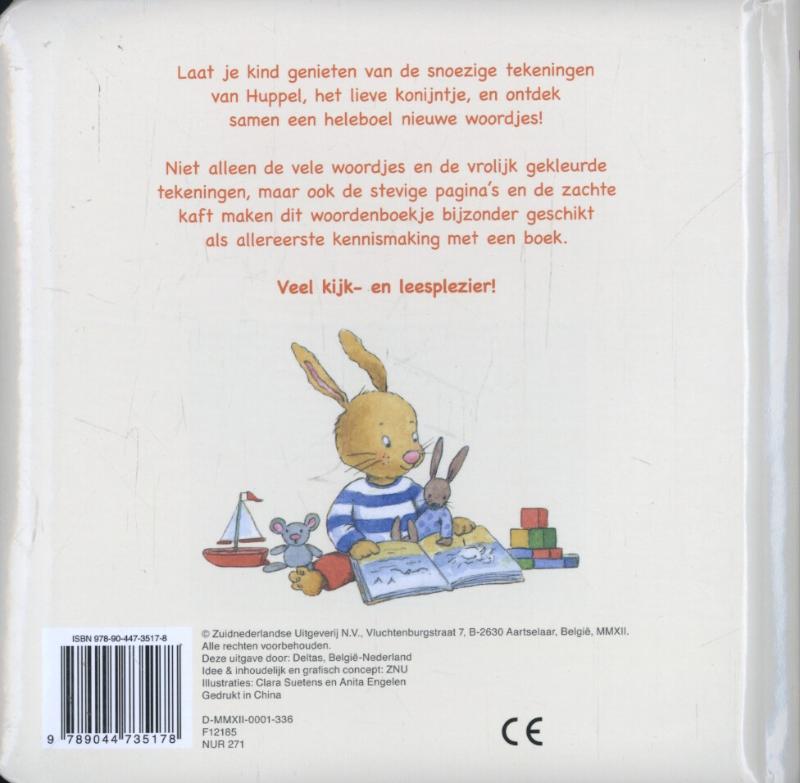 Kleine Huppel Eerste woordenboekje 1-3 jaar / Kleine Huppel achterkant