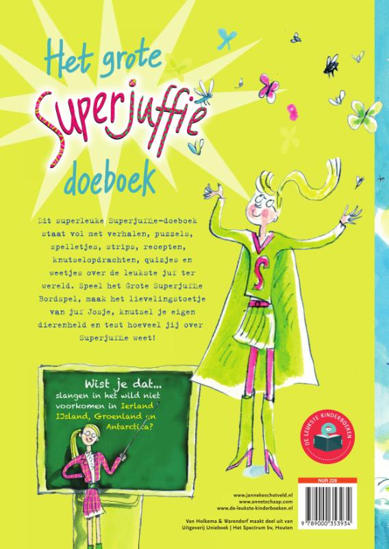 Het grote Superjuffie doeboek / Superjuffie achterkant