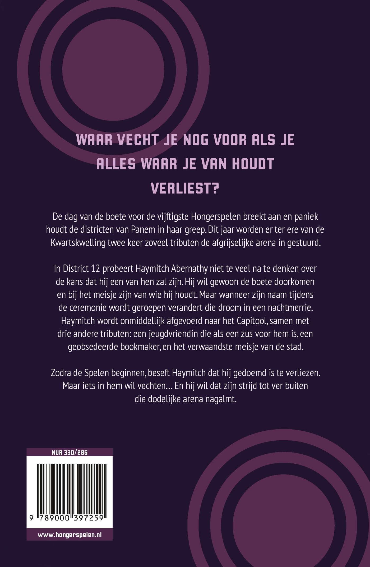 Dageraad boven de boete / De hongerspelen / 0.5 achterkant