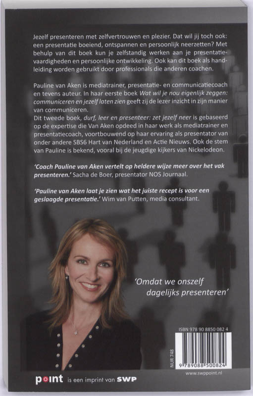 Durf, Leer en Presenteer achterkant