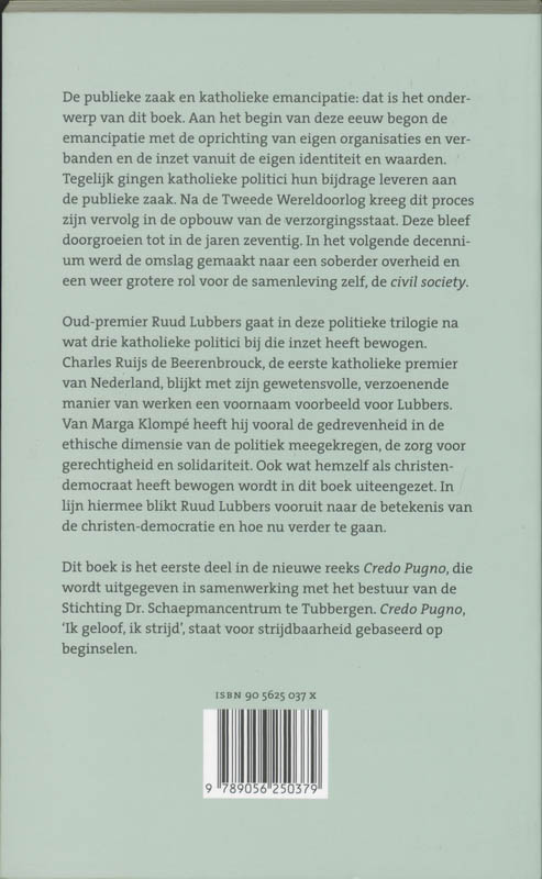 Geloof in de samenleving / Credo Pugno / 1 achterkant