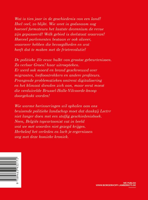 De geschiedenis van België van de laatste 10 jaar achterkant