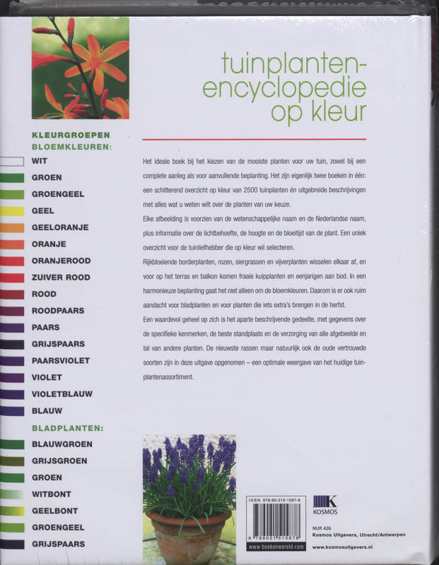 Tuinplantenencyclopedie op kleur achterkant