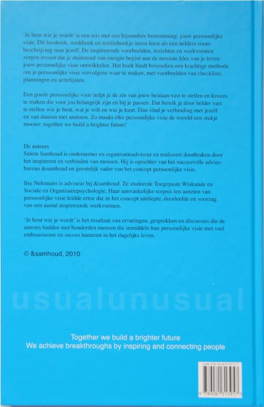 Je bent wie je wordt achterkant