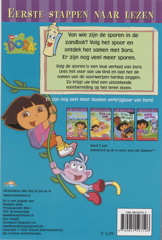 Dora / Volg de sporen / Dora achterkant