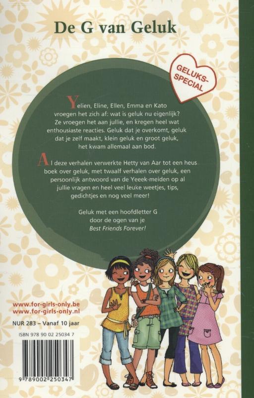 De g van geluk / For Girls Only! achterkant
