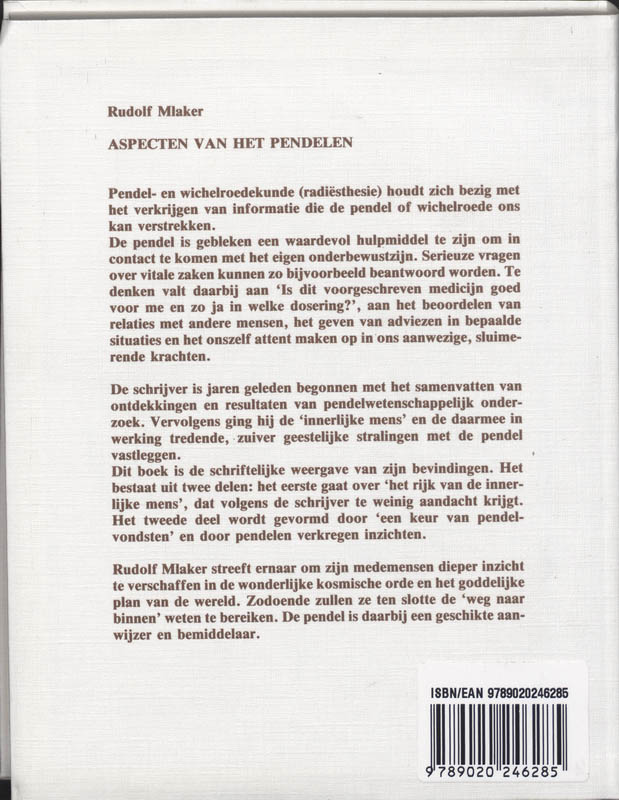 Aspecten van het pendelen / New age achterkant