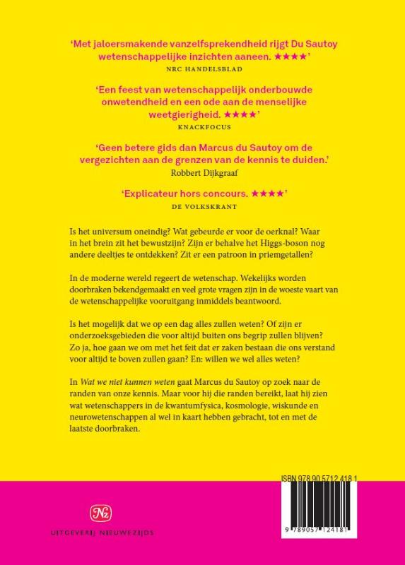 Wat we niet kunnen weten achterkant