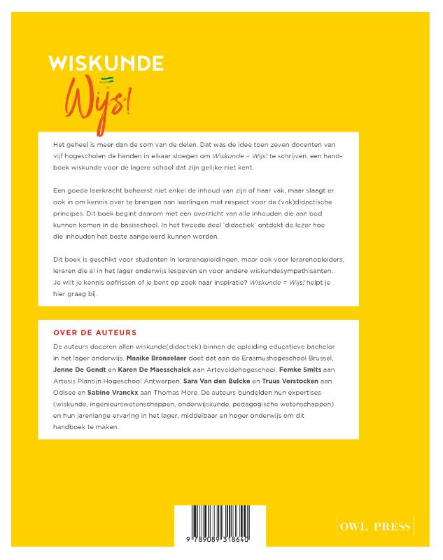 Wiskunde = Wijs ! achterkant