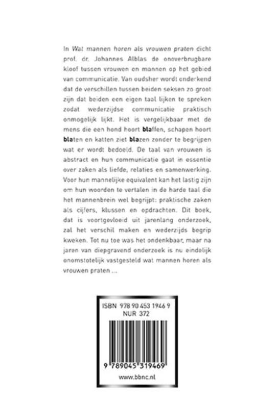 Wat mannen horen als vrouwen praten achterkant