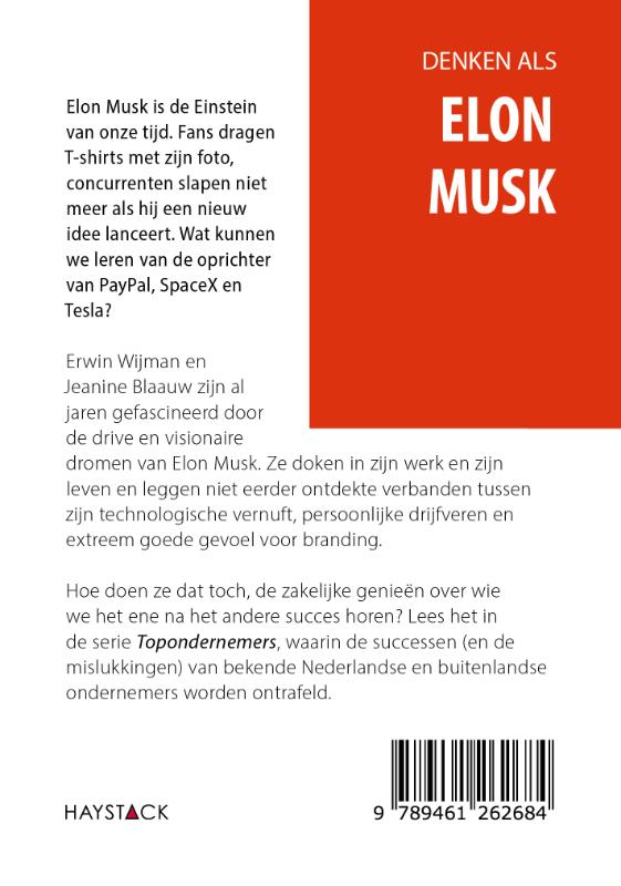 Denken als Elon Musk / Topondernemers / 1 achterkant