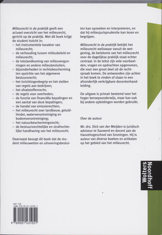 Milieurecht in de praktijk achterkant