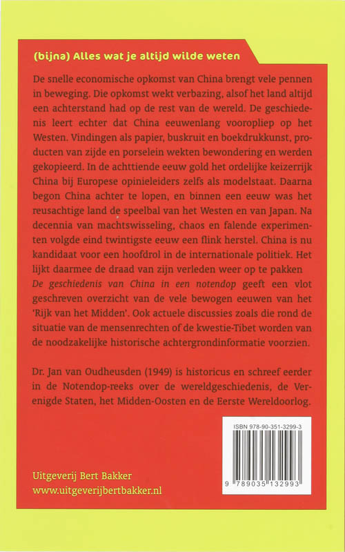 De geschiedenis van China in een notendop achterkant