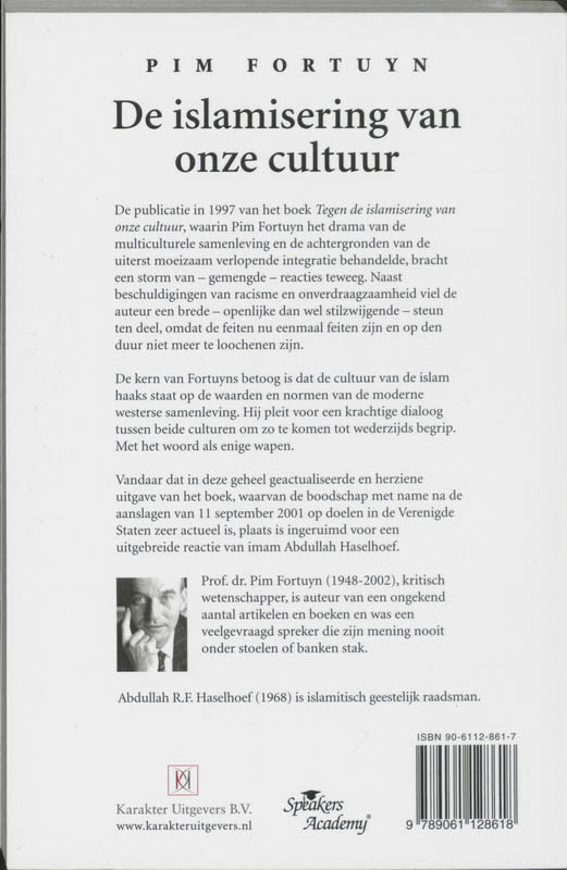 De islamisering van onze cultuur achterkant