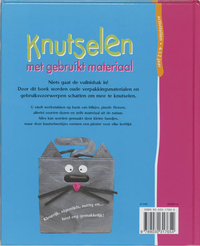 Knutselen met gebruikt materiaal achterkant