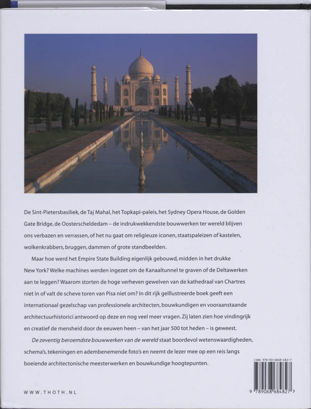 De zeventig beroemdste bouwwerken van de wereld achterkant
