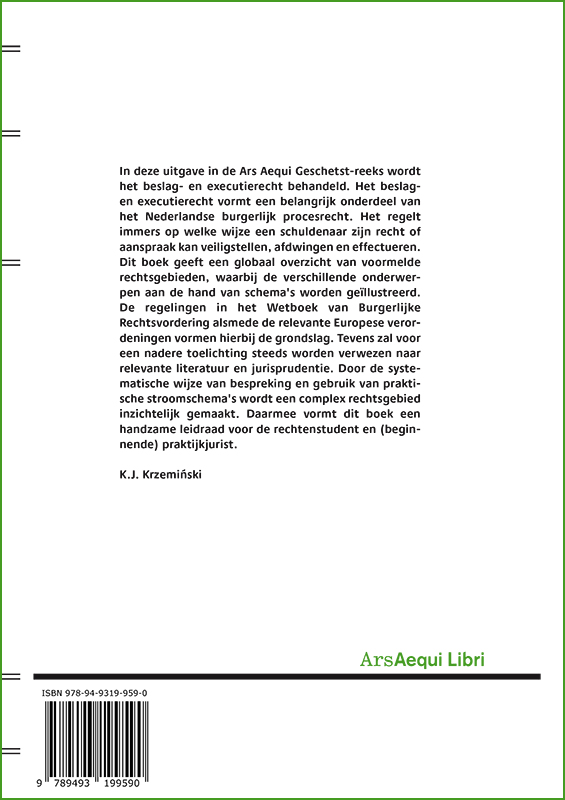 Beslag- en executierecht geschetst / Ars Aequi Geschetst achterkant