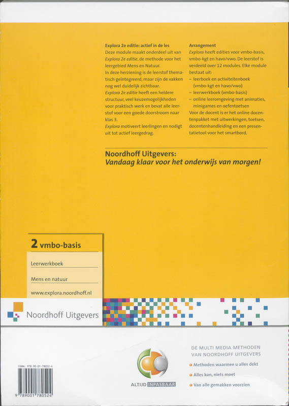 Explora Module 9 Krachten in de sport leerwerkboek, vmbo-basis achterkant