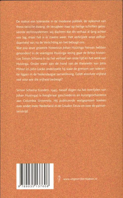 Waar is de tolerantie gebleven? achterkant