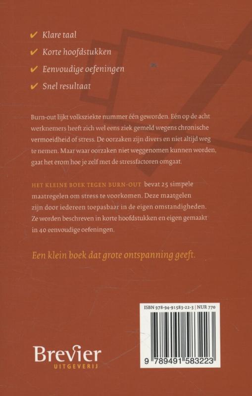 Het kleine boek tegen burn-out achterkant