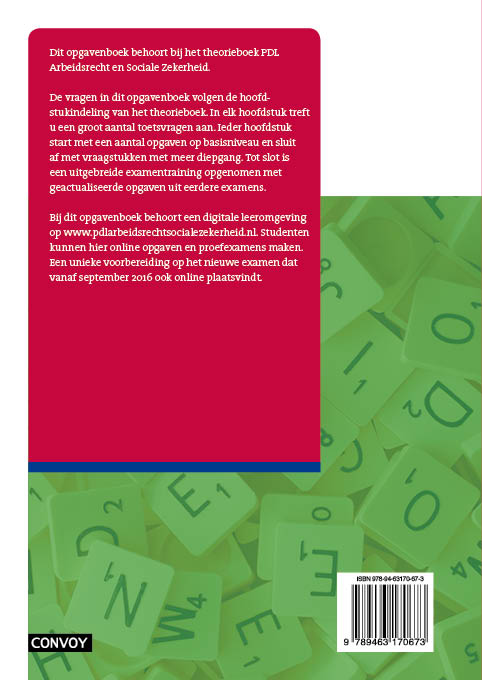 Pdl arbeidsrecht sociale zekerheid 17/18 achterkant