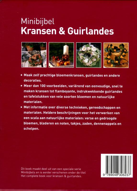 Kransen en guirlandes / Minibijbel achterkant