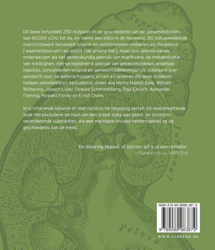De geschiedenis van geneesmiddelen achterkant