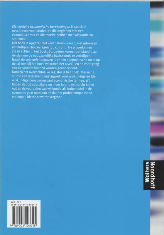 Elementaire economische berekeningen achterkant