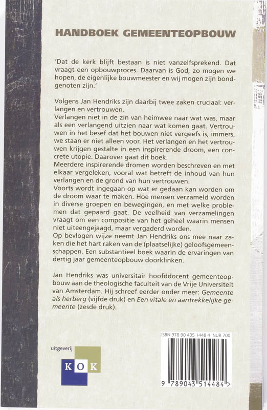 Verlangen en vertrouwen achterkant