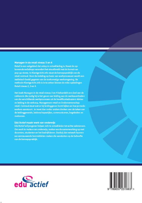 Managen in de retail / niveau 3 en 4 / Klantgericht achterkant