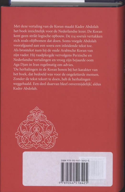 De Koran achterkant