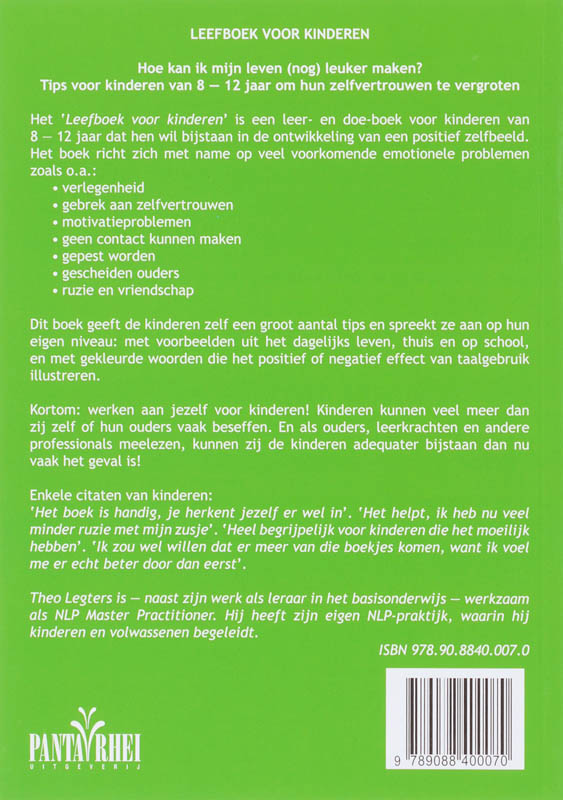 Leefboek voor kinderen achterkant