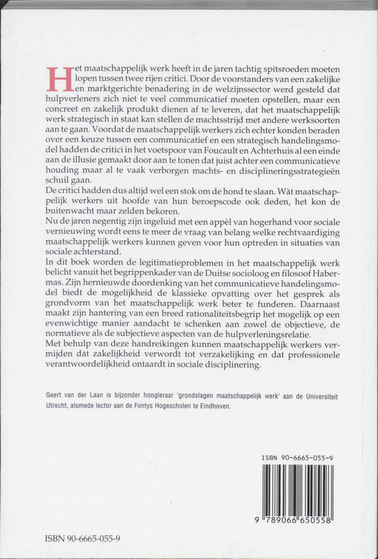 Legitimatieprolemen In Maatsch Werk achterkant