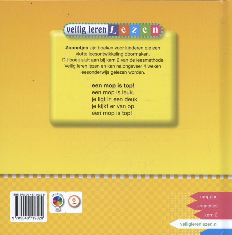 Veilig leren lezen  -  Een mop is top! AVI M3 achterkant