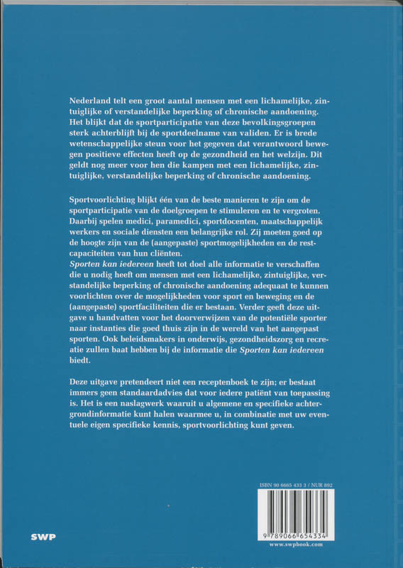 Sporten kan iedereen achterkant