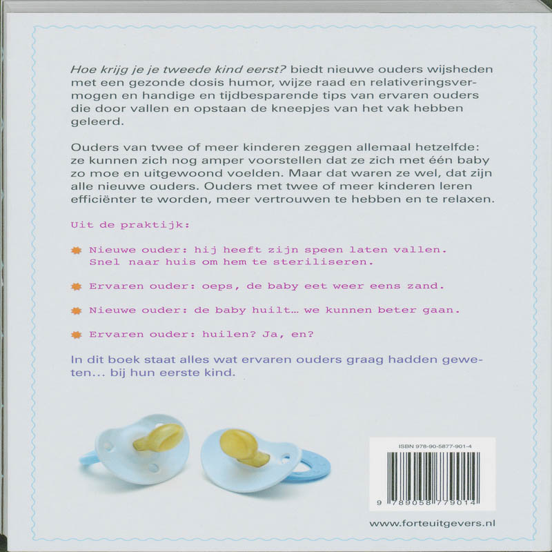 Hoe Krijg Je Je Tweede Kind Eerst? achterkant