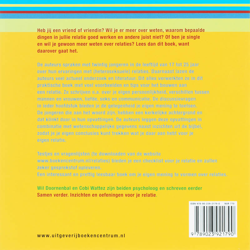 Wat wil jij? Wat wil ik? achterkant