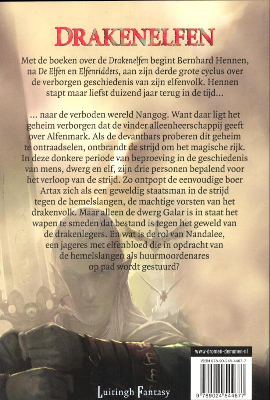 De gevallen koning / Drakenelfen / 1 achterkant
