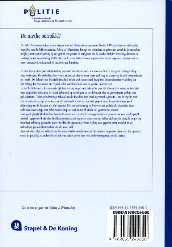 De mythe ontrafeld? / Politiewetenschap achterkant